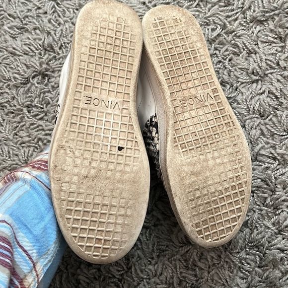 🔵 Vince “Vista” White and Python Leather Sneakers - Picture 8 of 8